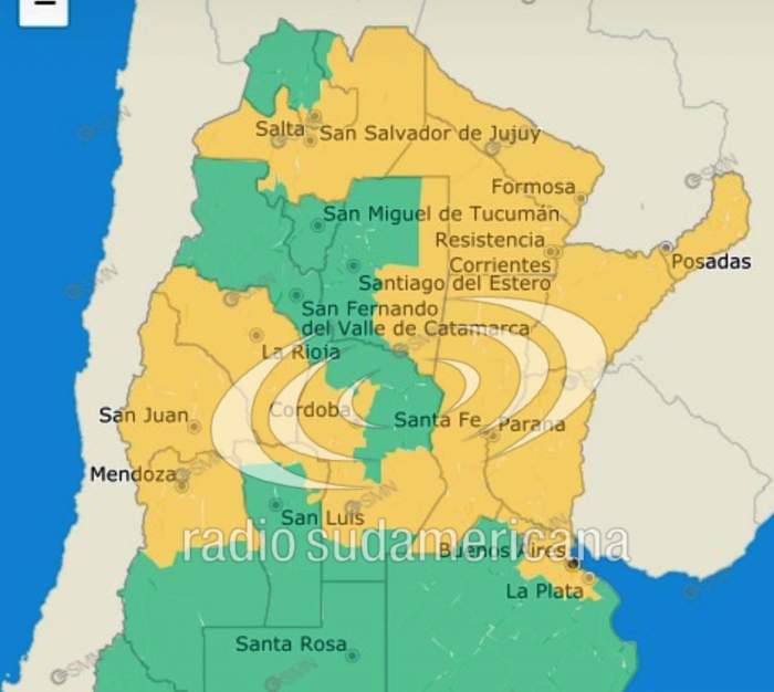 ALERTA AMARILLA POR FRÍO EXTREMO PARA CORRIENTES Y EL INTERIOR