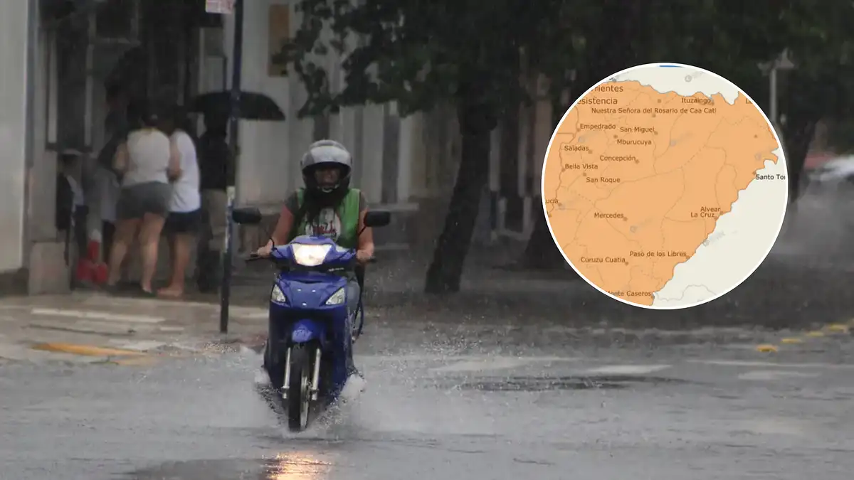 CORRIENTES BAJO ALERTA NARANJA: PRONOSTICAN TORMENTAS, LLUVIAS Y VIENTOS FUERTES
